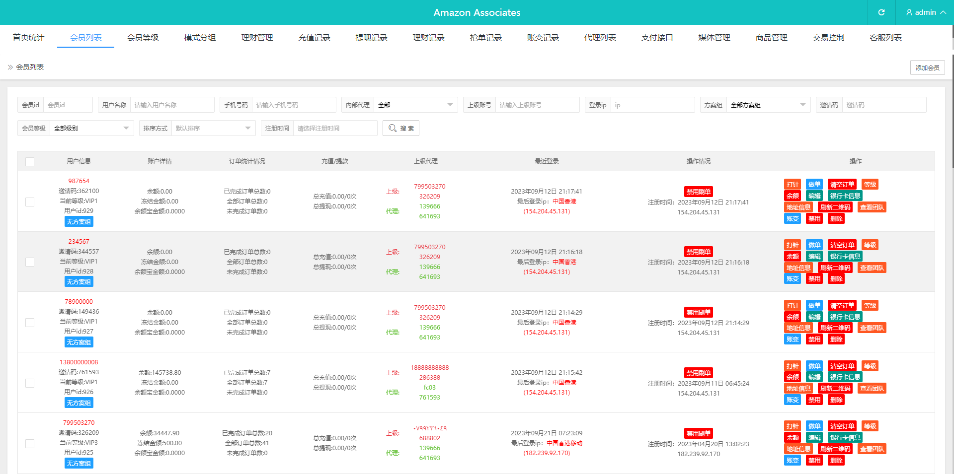 【海外多语言抢单商城】定制vue多语言海外刷单/抢单系统/订单自动匹配系统/打针/分组模式/做单修复版插图16