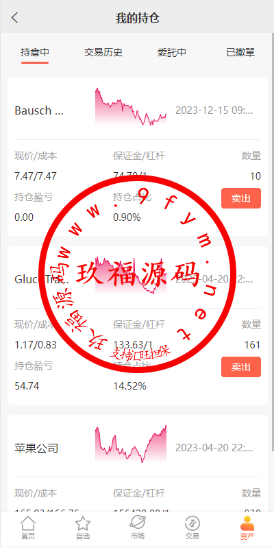 商业源码海外多语言股票系统/美股配资源码/微盘平仓买入卖出