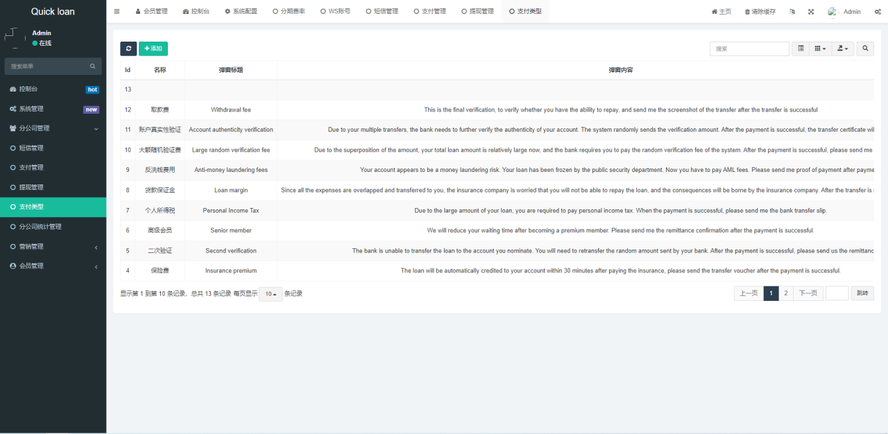 全开源小额贷款系统/套路贷系统/前端使用uniapp开发/后端使用fastadmin插图2