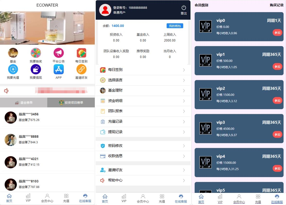 多语言海外投资理财系统/基金项目投资理财印度源码插图